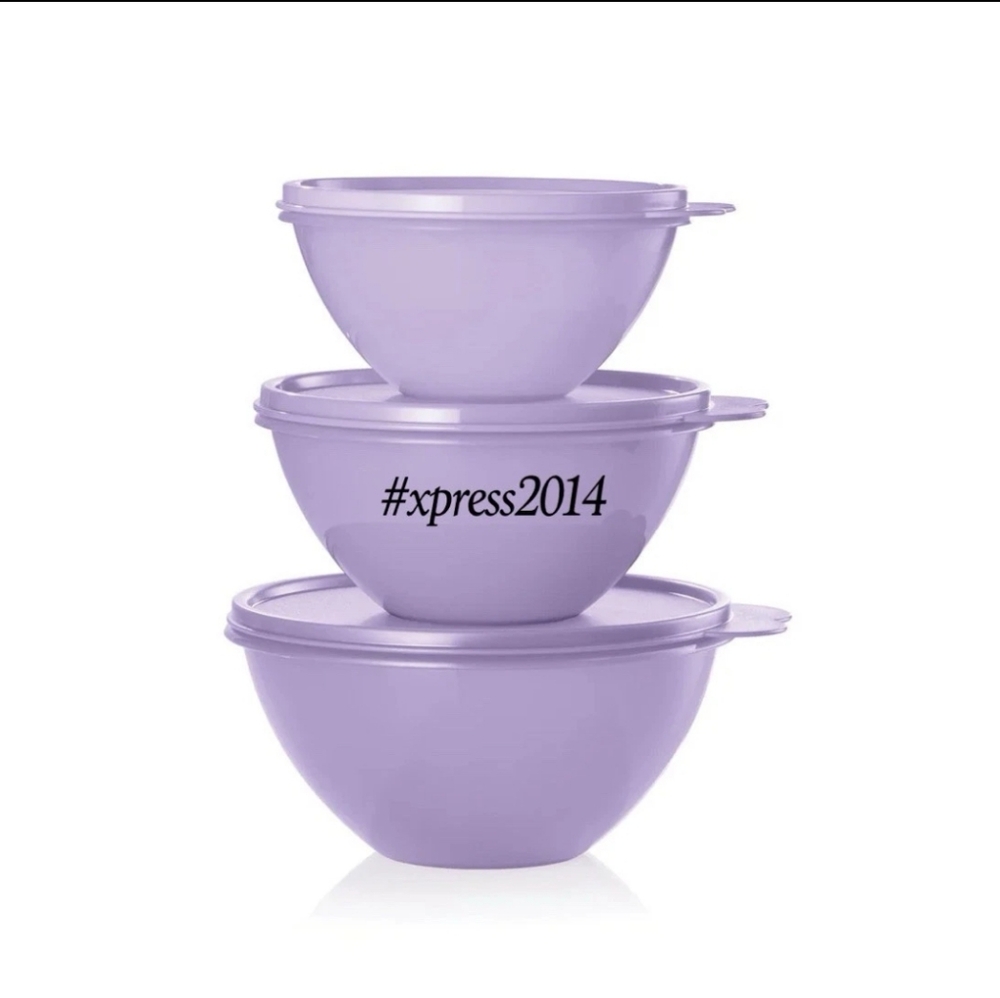 Set of Purple Storage Bowls